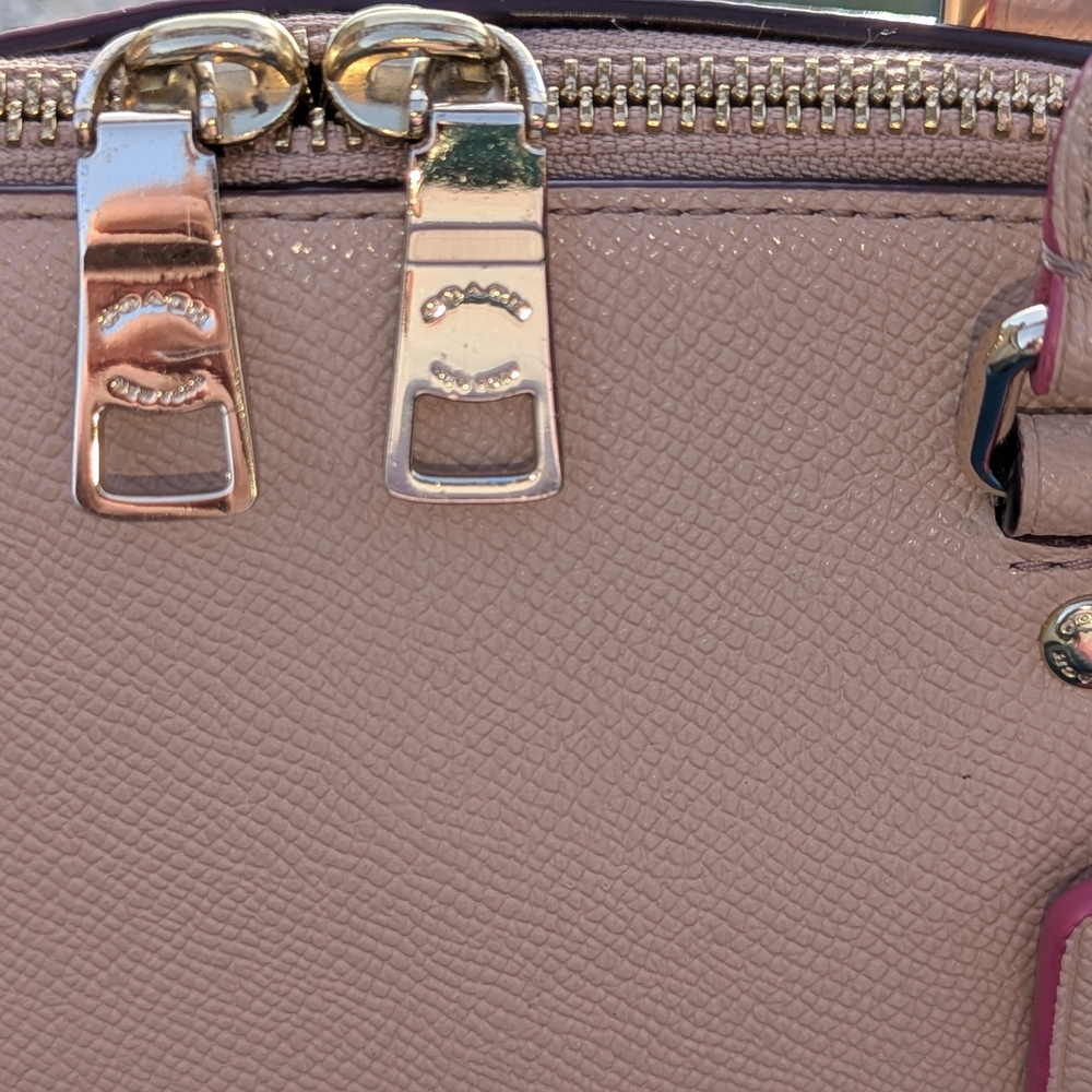 Coach Blush Pink Leather Satchel - Picture 2 of 11